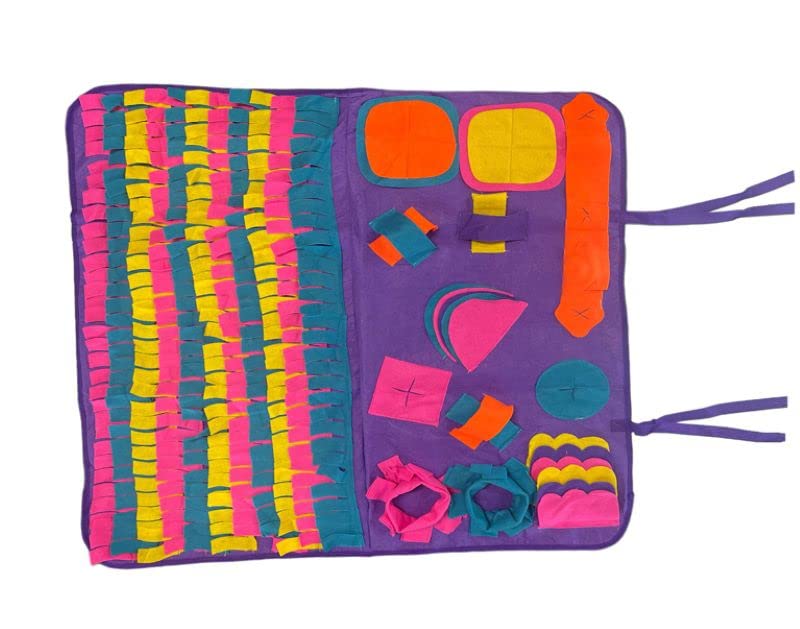 Piggy Poo and Crew Snuffle Mat for Dogs Pigs Rabbits Cats Small Animals Forraging Toy with Non Skid Backing