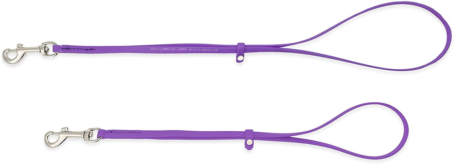 Jelly Pet Grooming Loop For Dogs, Fits Most Pet Grooming Tubs/Tables, Easy To Clean, Waterproof & Durable Noose Loop, Stronger Than Leather, Made In The Usa (1/2'' X 24'', Purple)