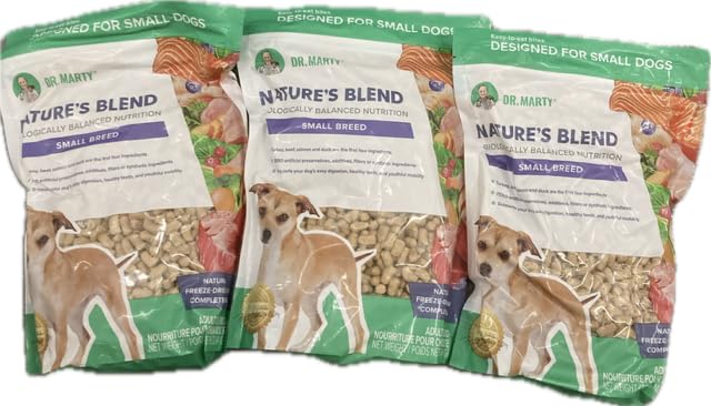 Dr. Marty Natures Blend Freeze Dried Raw Dog Food for Small Dogs (3 Bags x 16 oz)