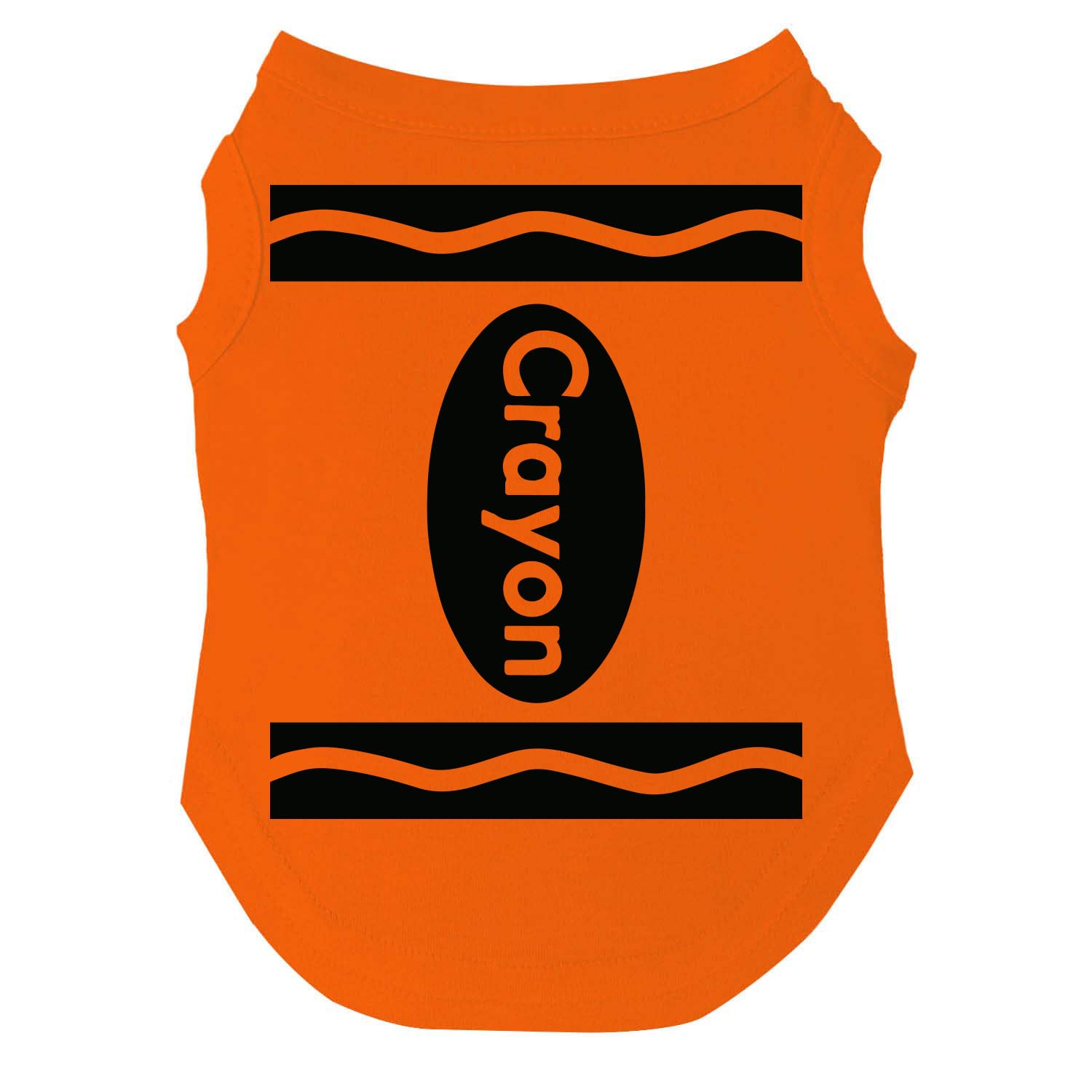 Crayon Costume Halloween Dog Tee Shirt Sizes For Puppies, Toys, And Large Breeds (Orange, X-Large 410)