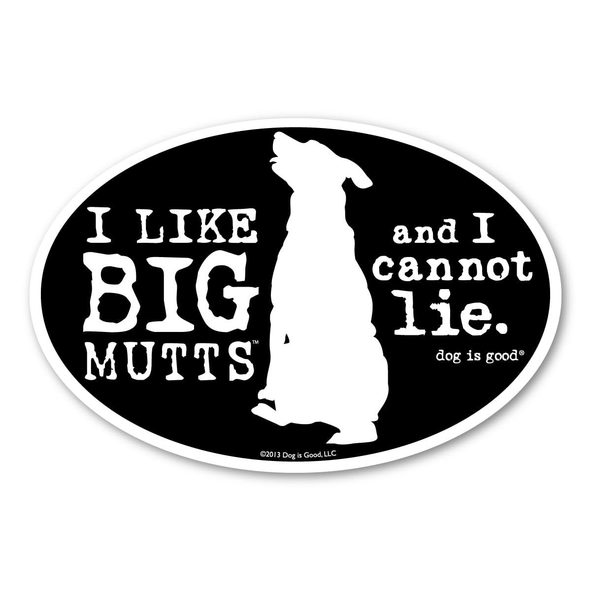 Dog Is Good Oval Car Magnet Big Mutts - Great Gift For Dog Lovers, 4X6 Inches