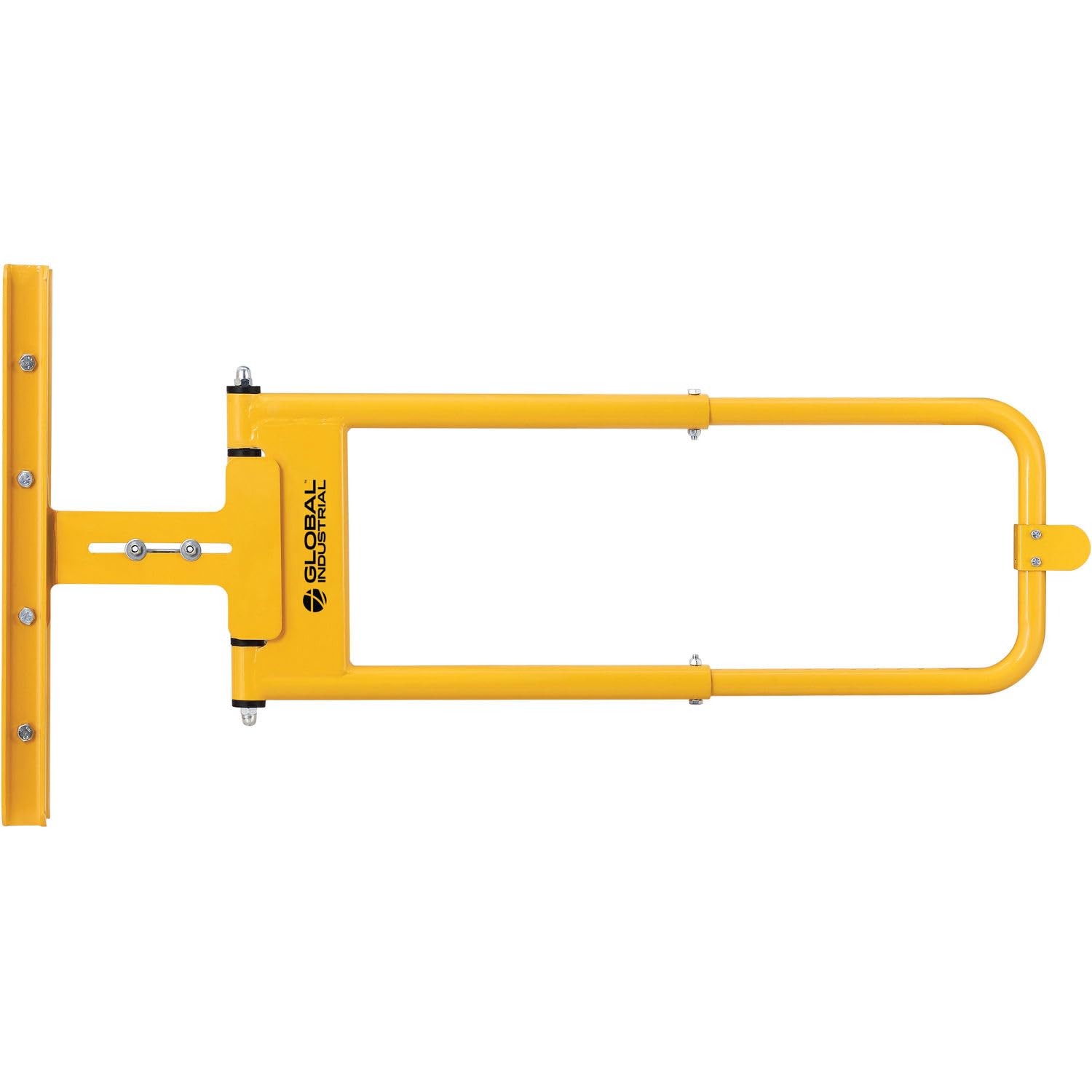 Global Industrial Adjustable Spring-Loaded Safety Swing Gate, 24 to 40 W Opening, Self-Closing Safety Gate, Powder Coated High-V