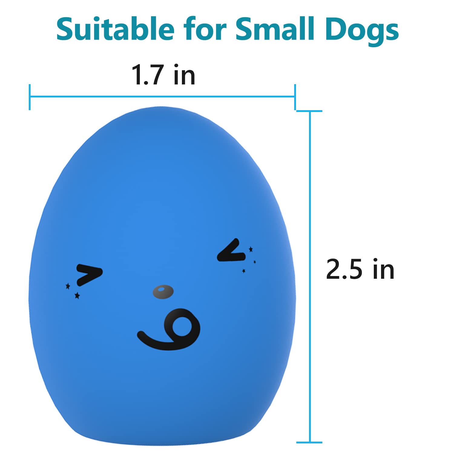 Schitec Squeaky Dog Toys, [8 Pack] Latex Squeak Dog Ball For Small Pets & Puppies, 2.3    Soft Rubber Bouncy Interactive Fetch B