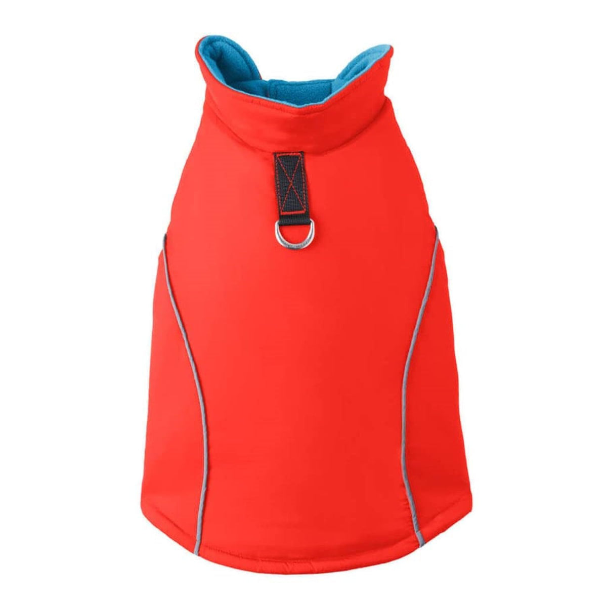 Gooby Sports Vest Dog Jacket - Orange, Medium - Reflective Dog Vest With D Ring Leash - Warm Fleece Lined Small Breed Dog Sweate
