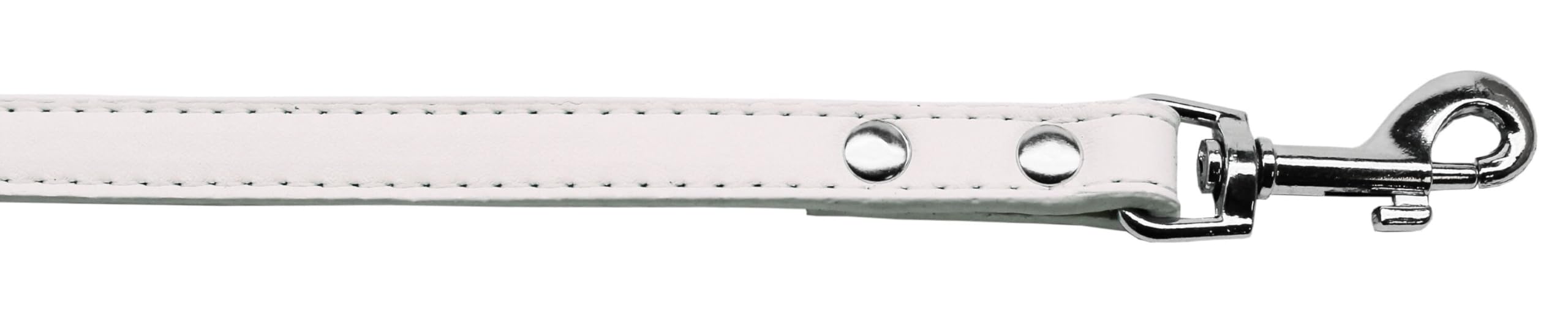 Mirage Pet Products Premium Plain Pet Leash, 1/2" x 4', White