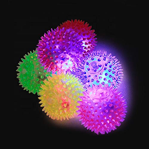 Pet Believe Spiky Balls for Dogs Small Fetch Balls for Dogs Rubber 1 Pack Bright Colors TPR Dog Toy Balls Dog Squeaky Toys Spike