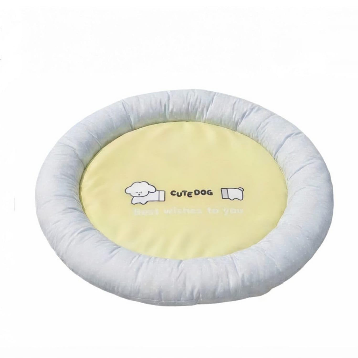 Soft Round Pet Bed Mat NestLike Cushioned Pet Mat LowHeight Comfy for Small Dogs, Pups, Kittens, Floor, Living Room, Bedroom, 