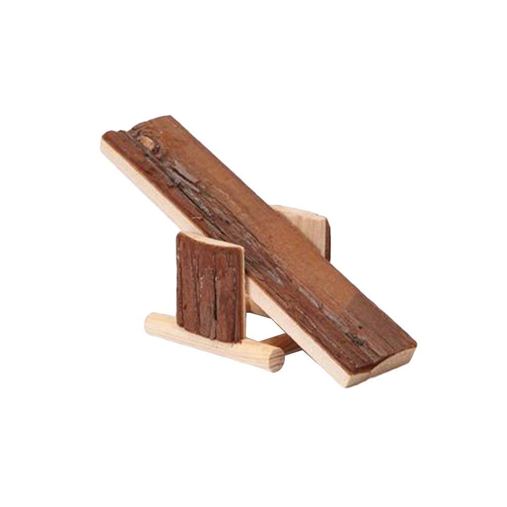 Litewoo Natural Wooden Seesaw Platform For Small Animals Hamster Gerbil Squirrel Mouse Exercise Play Toys Teeth Chew Toy