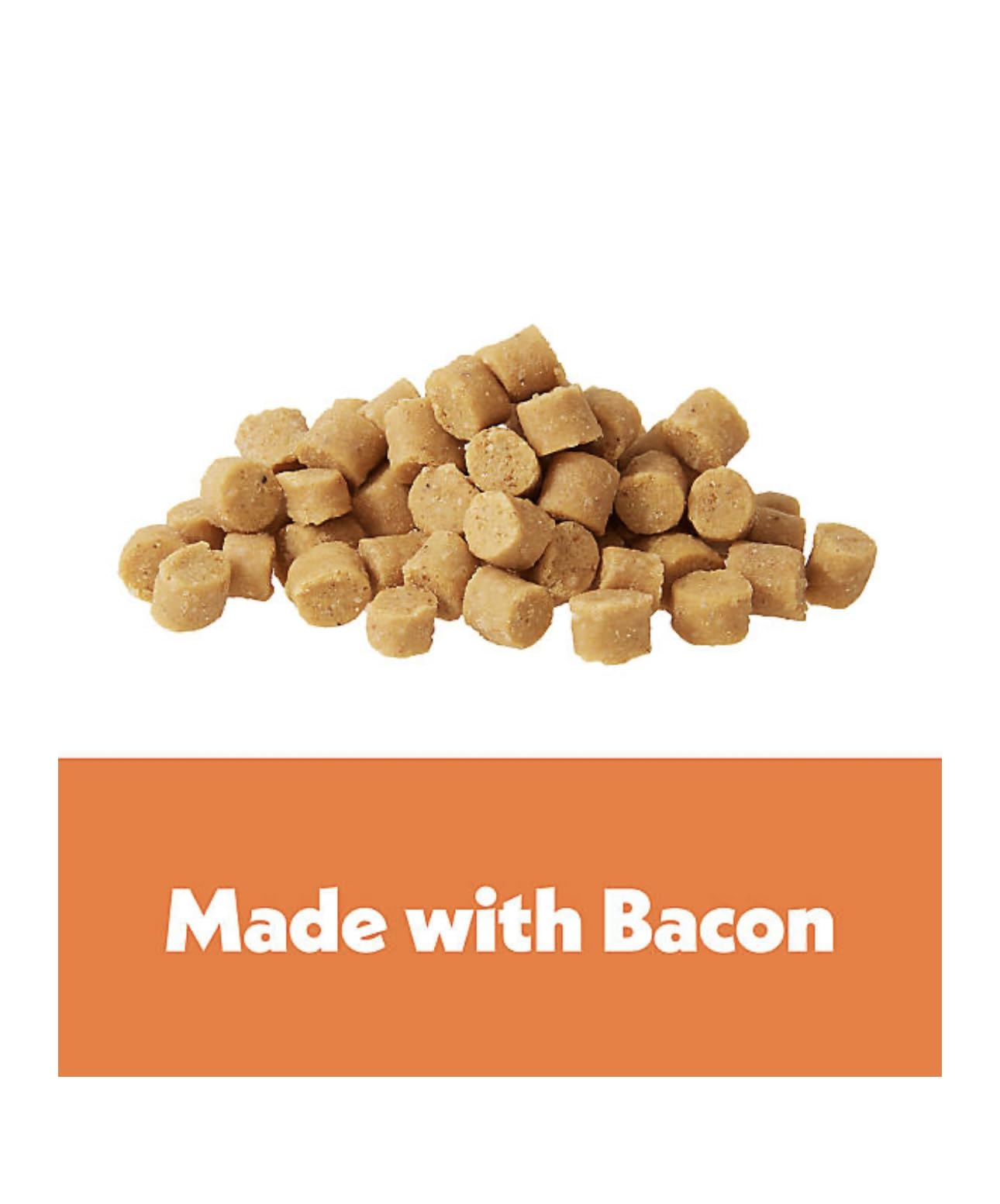 Wiggles & Wags Bacon Flavor Training Bites Dog Treats, 16 oz, with Free Bone Dispenser & Roll