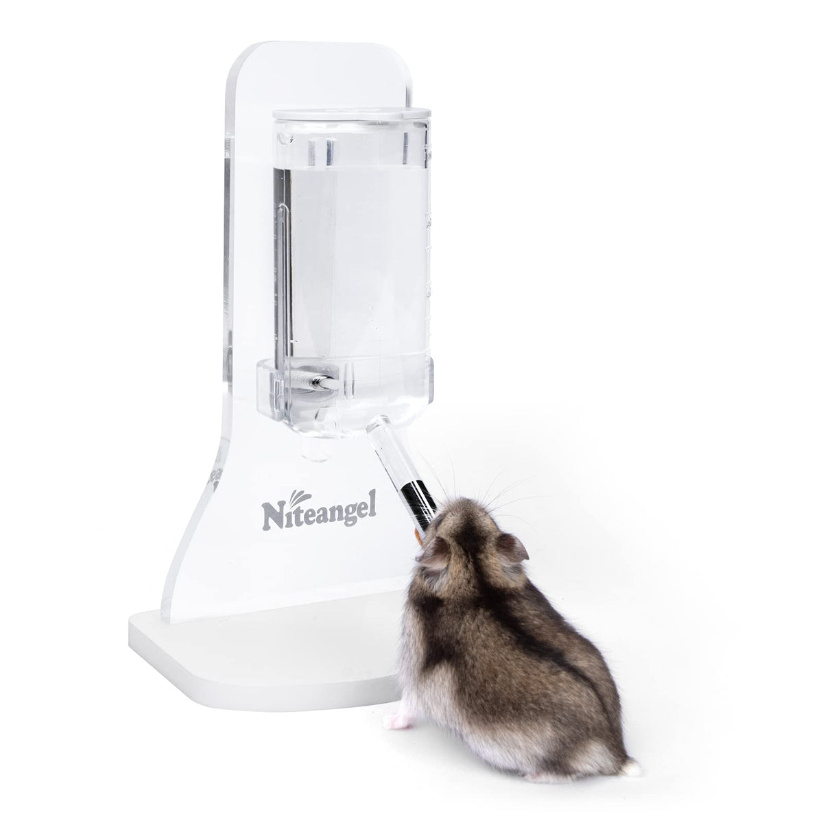 Niteangel 80Ml Hamster Water Bottle With Stand No Drip Gerbil Water Feeder Dispenser For Hamster Gerbils Mice Degus Lemming Hedgehog Small-Sized Pet