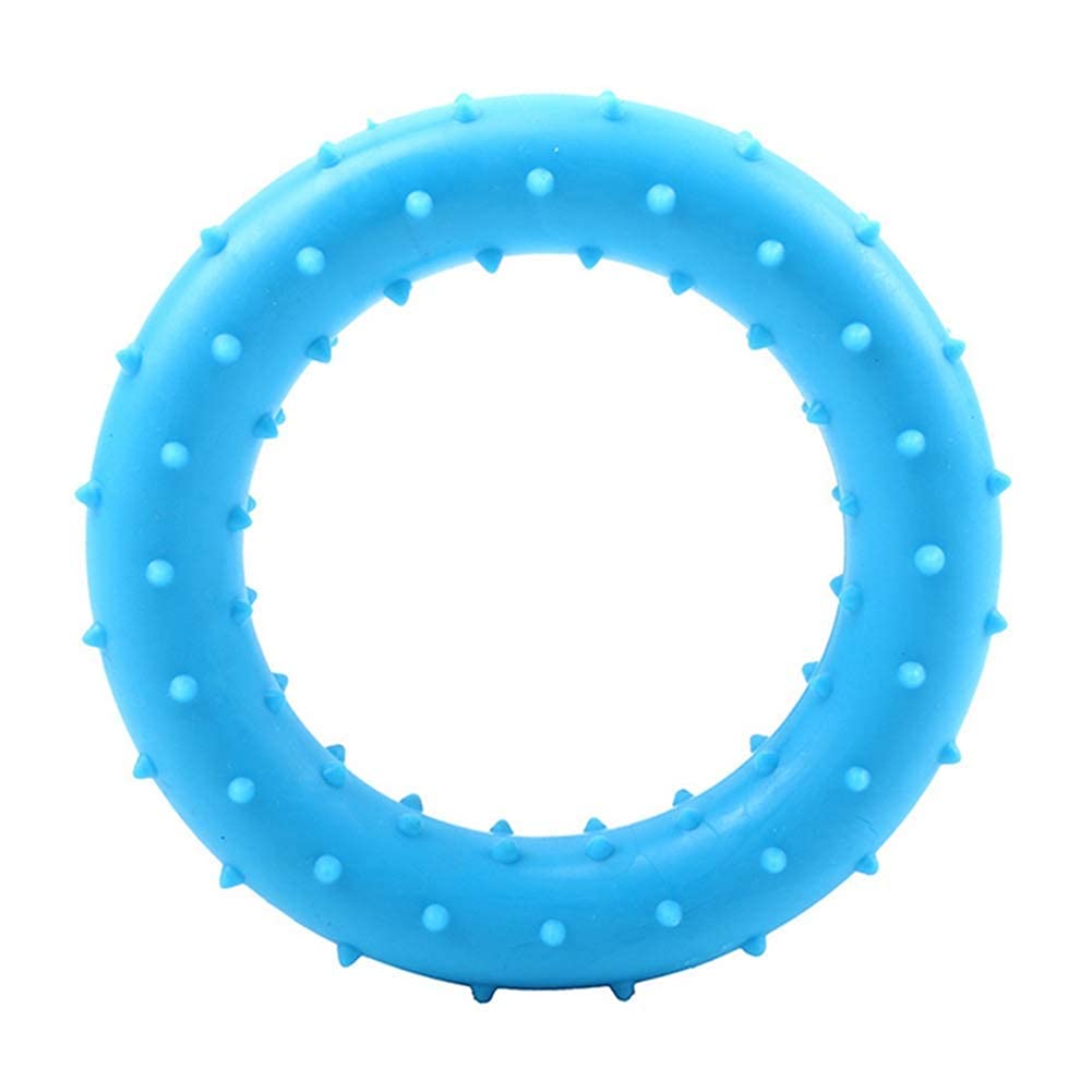 Woofy Rubber Dental Puppy Teething Spike Ring Chew Toy, Colour May Vary