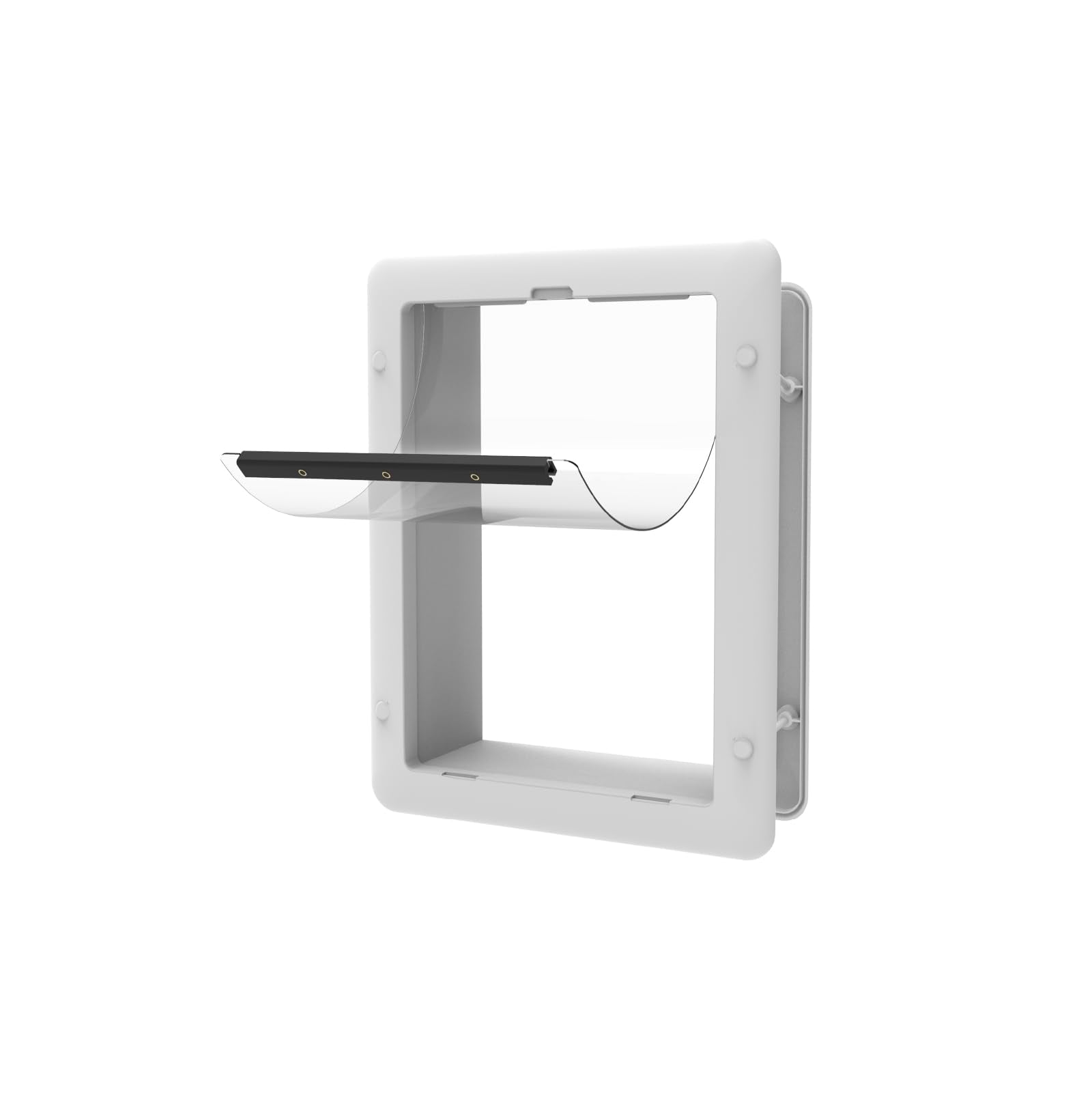Hakuna Pets Essential Pet Door For Screens, Doors And Walls Up To 2.17'' Thick, For Dogs And Cats Up To 11 Lbs, Small, White