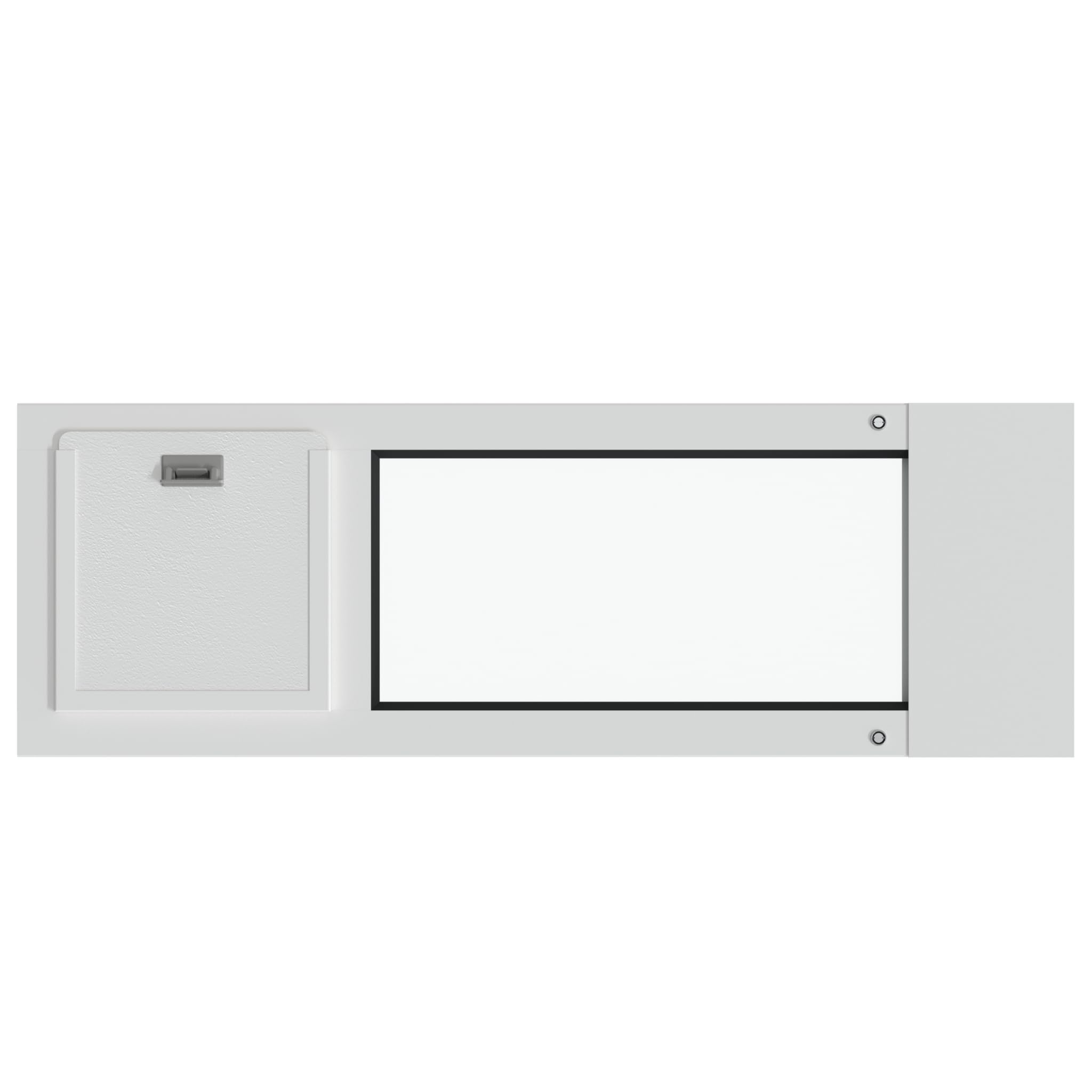 Liberty Cat Door for Sash & Aluminum Windows | Economical Sturdy Window Insert | White Frame | 35 - 36.5 Width Range