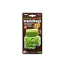 Petkin Bamboo Eco Mega-Roll Waste Bags - 60 Count With Dispenser
