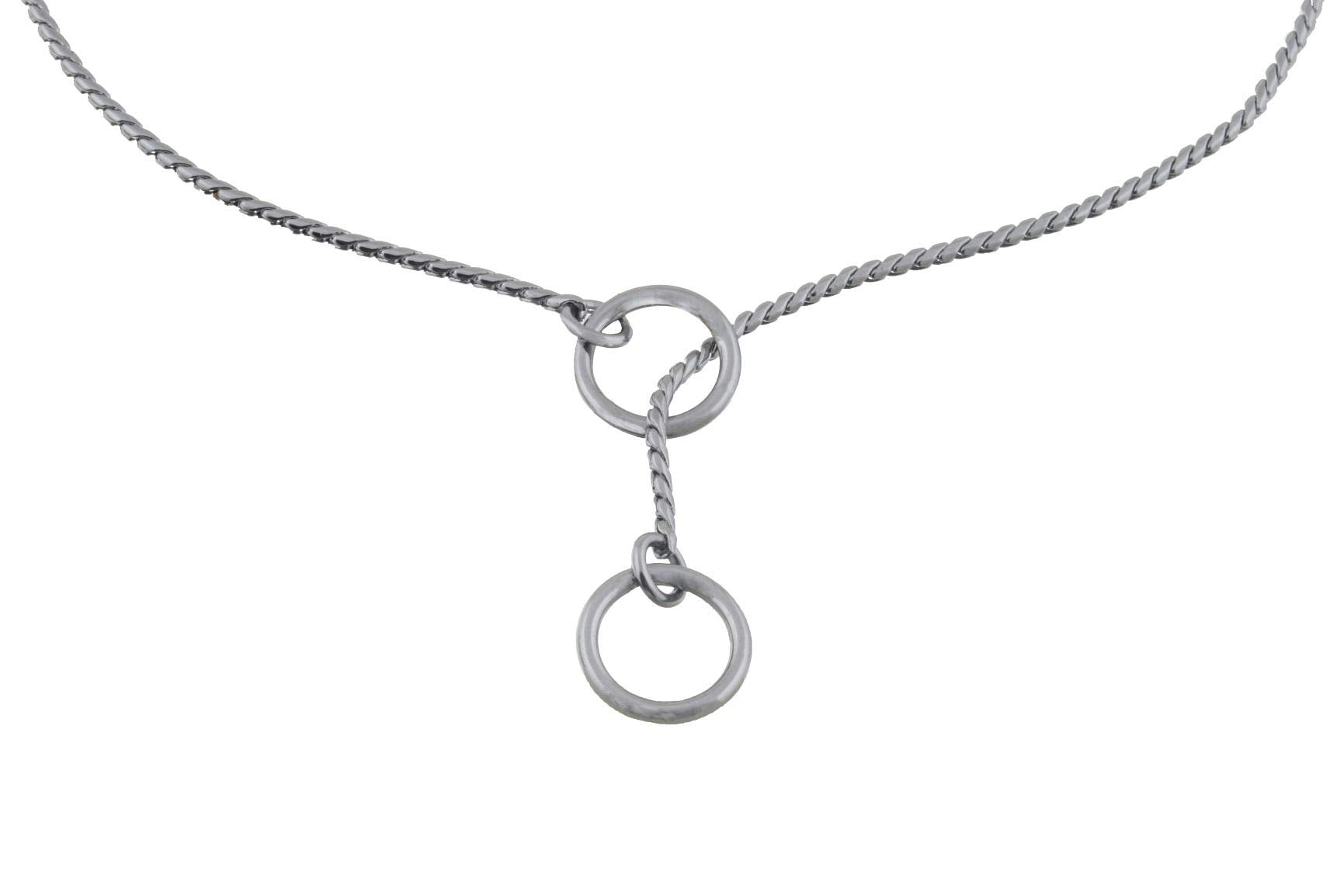 Alvalley Metal Chain Dog Show Collar - Pet Slip Collar For Shows - Fine Brass Snake Chain Collar - Adjustable For Toy, Small, An