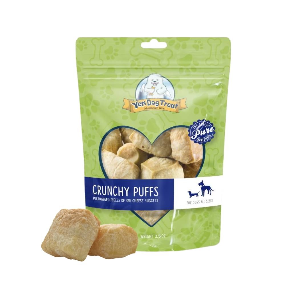 Yeti Crunchy Puffs Natural Yak Cheese Dog Treats, 3.5 Oz