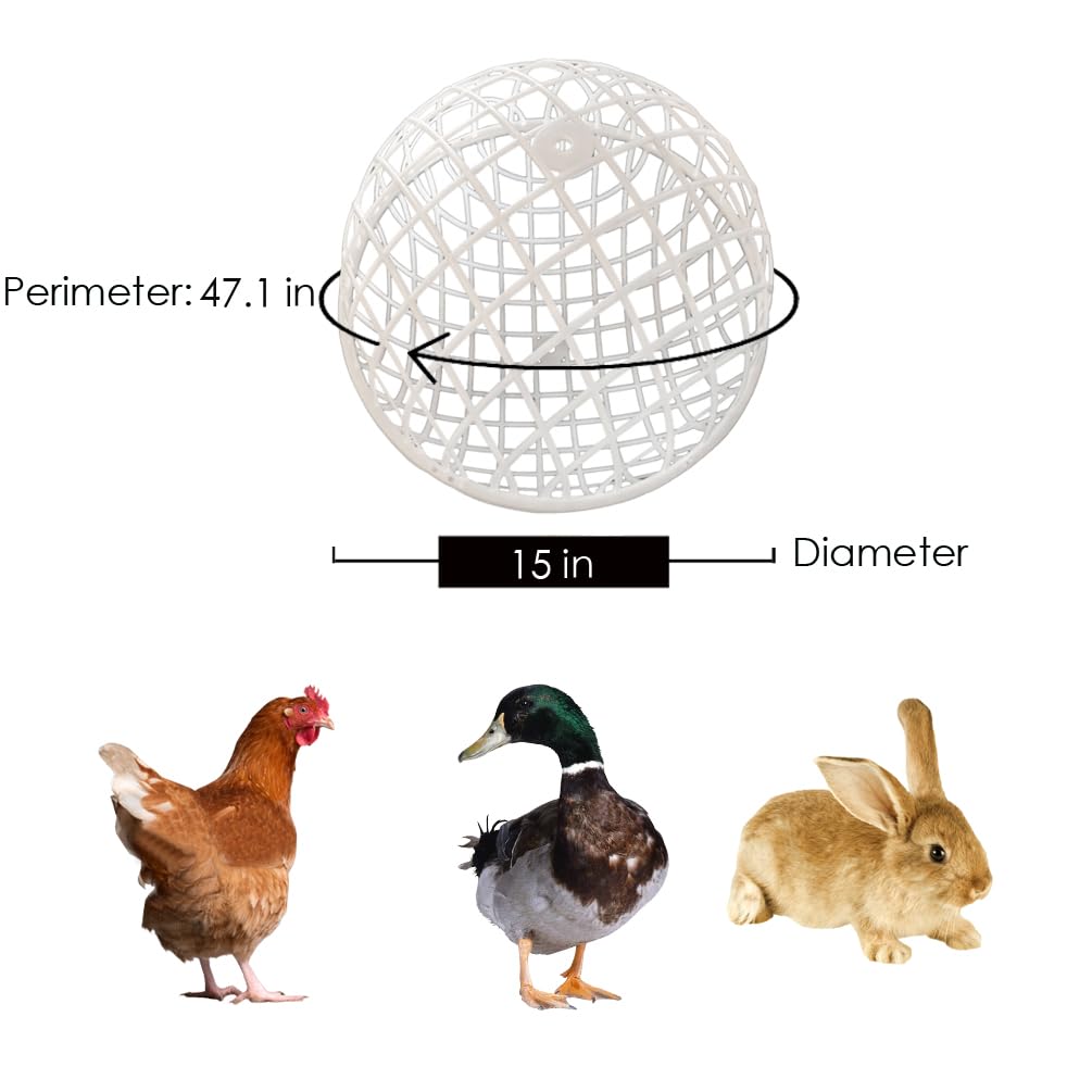 CalorMixs 15.7 Ball-Shaped Movable Chicken Coop,Pigeon Rabbit Duck Safe Walking Net,Preventing Trampled by Horse,Predation by Ea