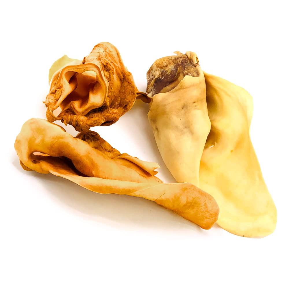 ValueBull Cow Ears, Varied Sizes/Shapes, 400 Count Wholesale Pack - All Natural Dog Treats, 100% Angus Beef, Single Ingredient,