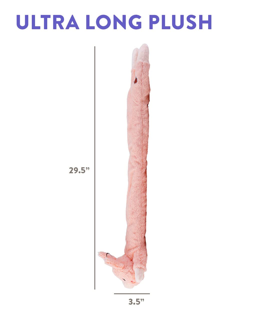 Outward Hound Longidudes Rabbit Plush & Squeaky Dog Tug Toy