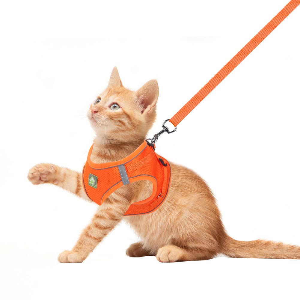 Feimax Dog Harness And Leash Set, No-Pull Breathable Soft Mesh Puppy Vest Reflective Adjustable Pet Harnesses For Small Medium Dogs And Cats - Outdoor Easy Control For Walking