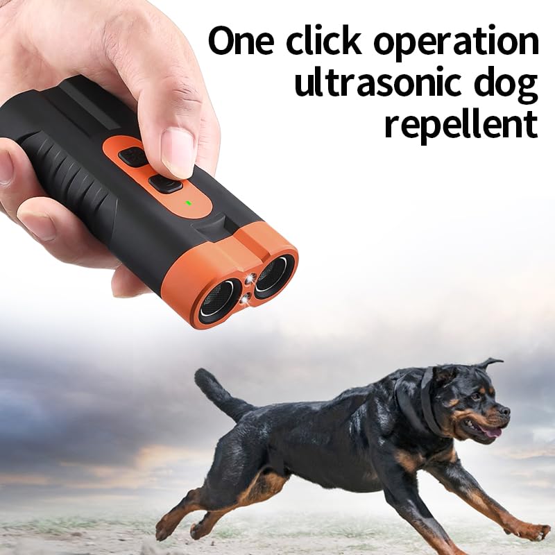 2025 Dog Sonic Bark Deterrent,Rechargeable Dual Head Dog Repeller,Safe 25Khz Sonic Frequency Transmitter,Anti Bark Device For Do