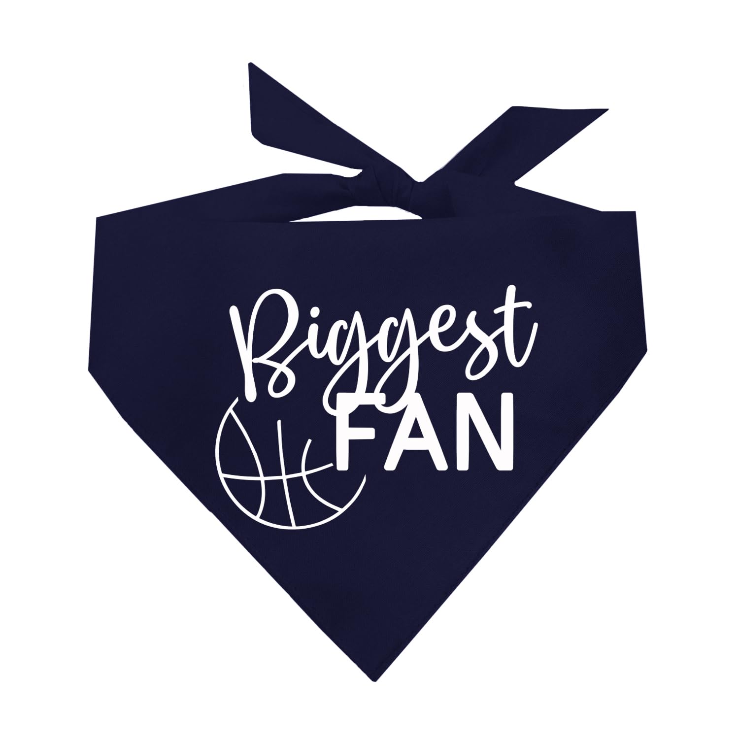 Biggest Fan Basketball Dog Bandana (Navy, Os 541)
