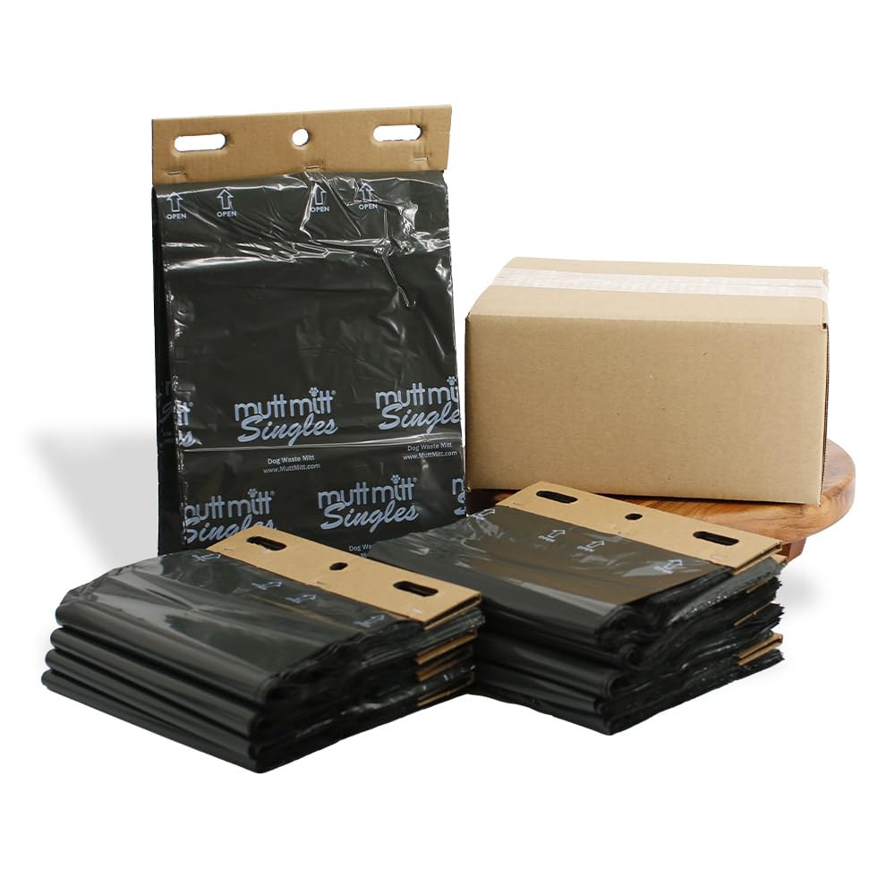 Mutt Mitt Singles Dog Waste Header Bags Multi-Product Listing - 1,000 Mutt Mitt Singles Bags Perfect For 2 Dog Waste Stations - 