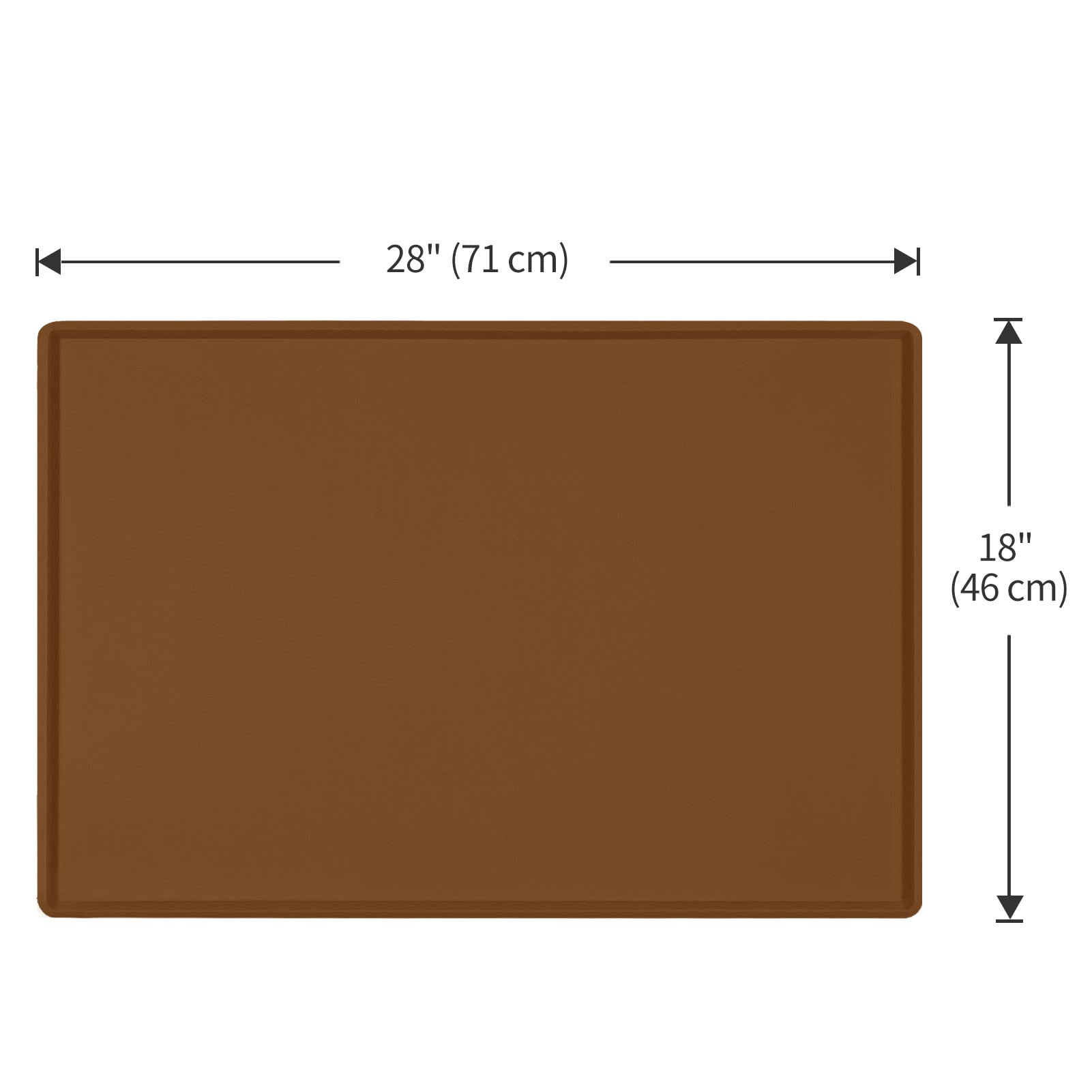 EIOKIT Dog Food Mat,Silicone Waterproof Food Tray,Non Slip Pet Bowl Mats Placemat,0.8  Raised Edge,Suitable for Most Small and M