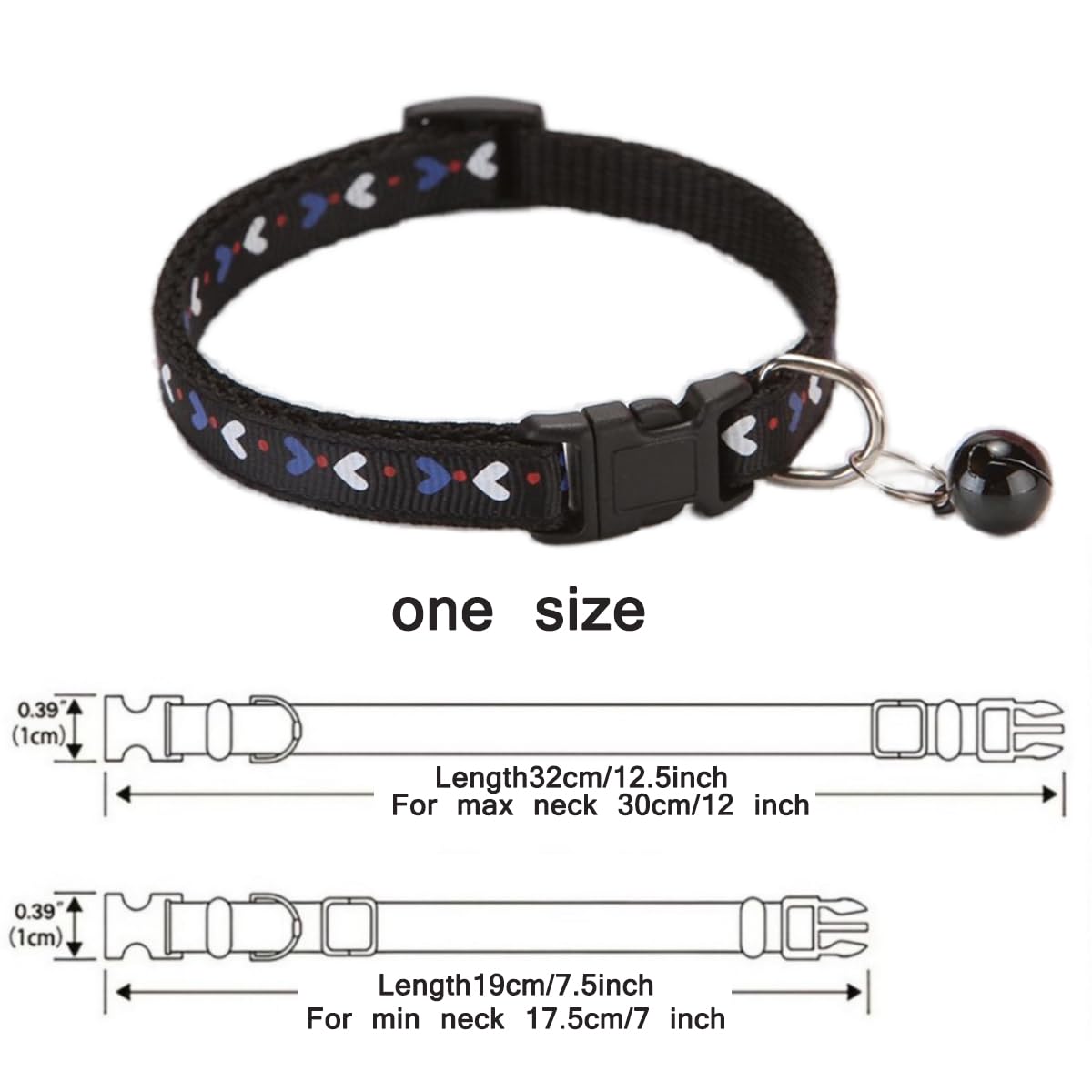 Puppy Collar With Bell, 2-Pack Basic Cat Collars With Bells Xs Dog Collar For Xxs Xs Small Tiny Pet Dogs Female Kitten Girls Ani