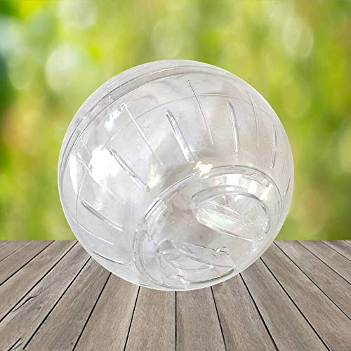 Hamster Ball 4.92Inch Crystal Running Ball For Hamsters Run-About Exercise Fitness Wheels Small Animal Toys Chinchilla Cage Accessories (S, White B)