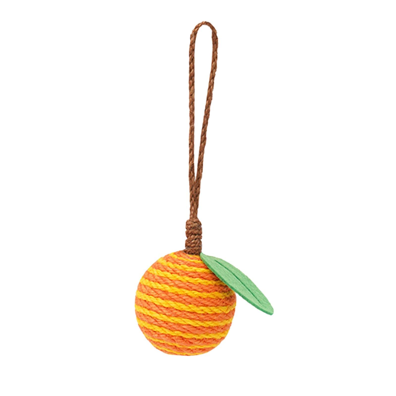 Ecomistiq Chew Cat Toy Scratching Interactive Toys Ball Orange 20Cmx9Cm| Toys| Supplies |Pet