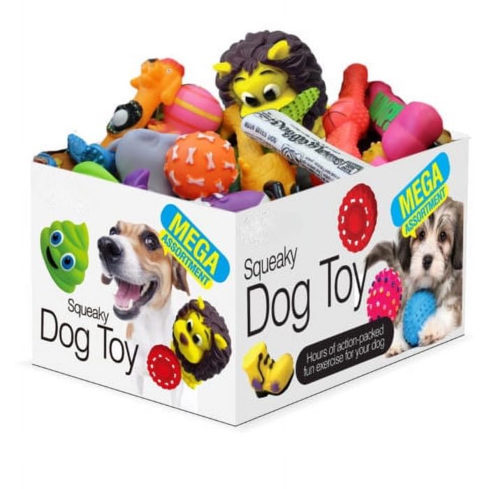 Generic Doggie Fun Pack, 5 Assorted Squeaker & Rope Toys For Dogs, Stuffing Free Dog Toy Assortment Pack. Pack Of 5