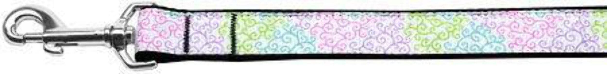 Pet Dog & Cat Nylon Collar or Leash, "Summer Swirls" 5/8" w x 4 ft. leash