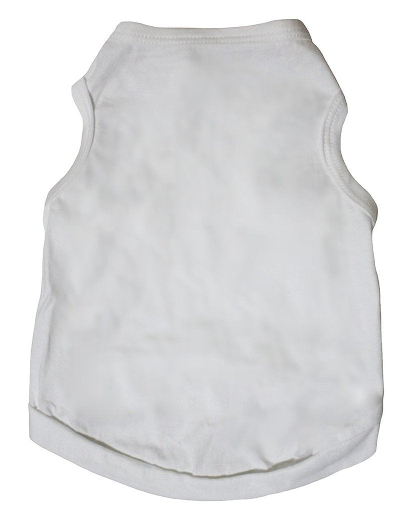 Petitebella Plain Single Color Puppy Dog Shirt (White, Large)