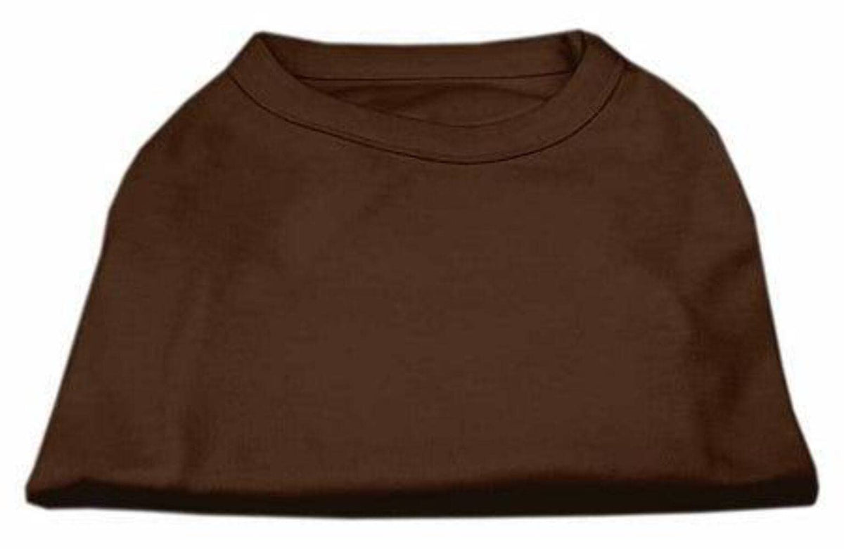 Pet Dog & Cat Shirt Blank, Plain Brown XS (0-3 lbs)