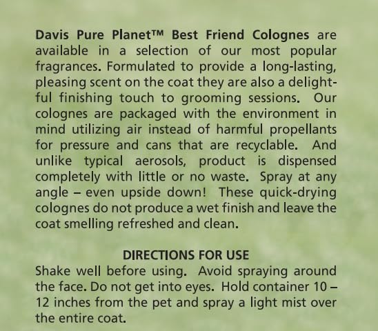 Davis Bfc.Fc14 Best Friend Fresh & Clean Pet Cologne, 14.1 Oz