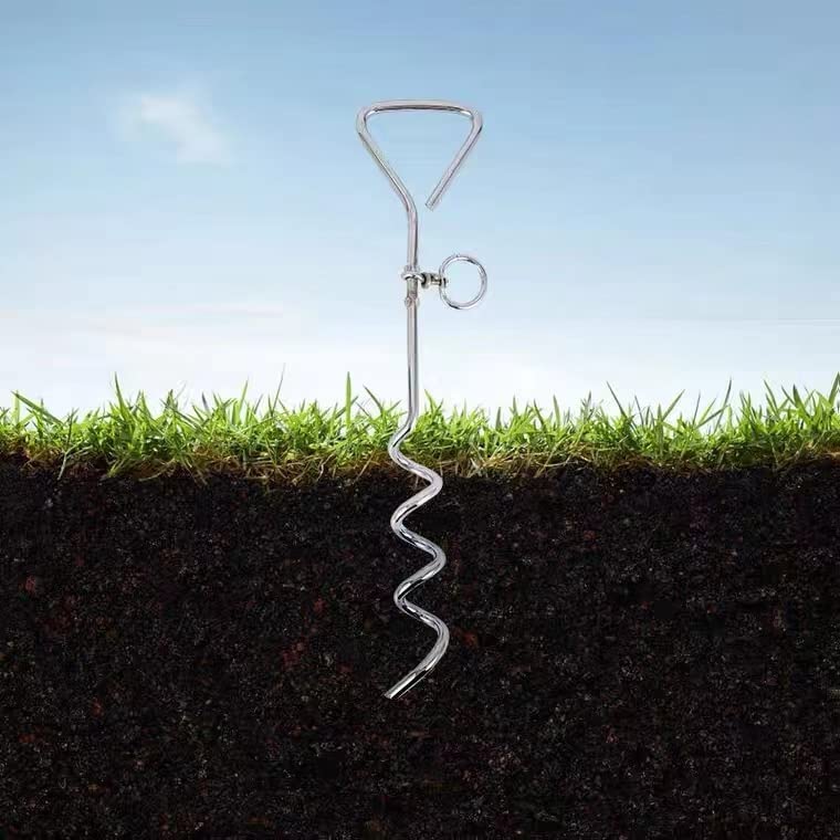 Dog Yard Stake, Safe Working Load 120Lbs, Dog Anchor For Play Ground, Gardon, Home Yard, Park And Camping Use. (2 Stakes)