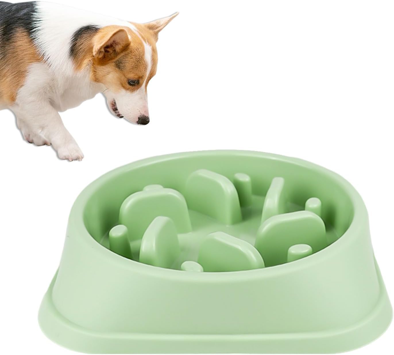 Anmok Slow Feeder Dog Bowl, AntiGulping Pet Food Bowl | Interactive Maze Design For Healthy Eating | NonSlip Dog Feeding Bowl