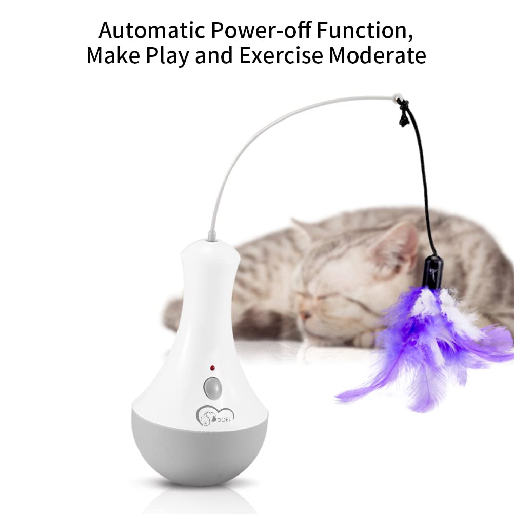 Doel Interactive Cat Feather Toys, Automatic Cat Toy For Indoor Cats, Electronic Cat Exercise Toys, Gift For Adult & Kitten Cats