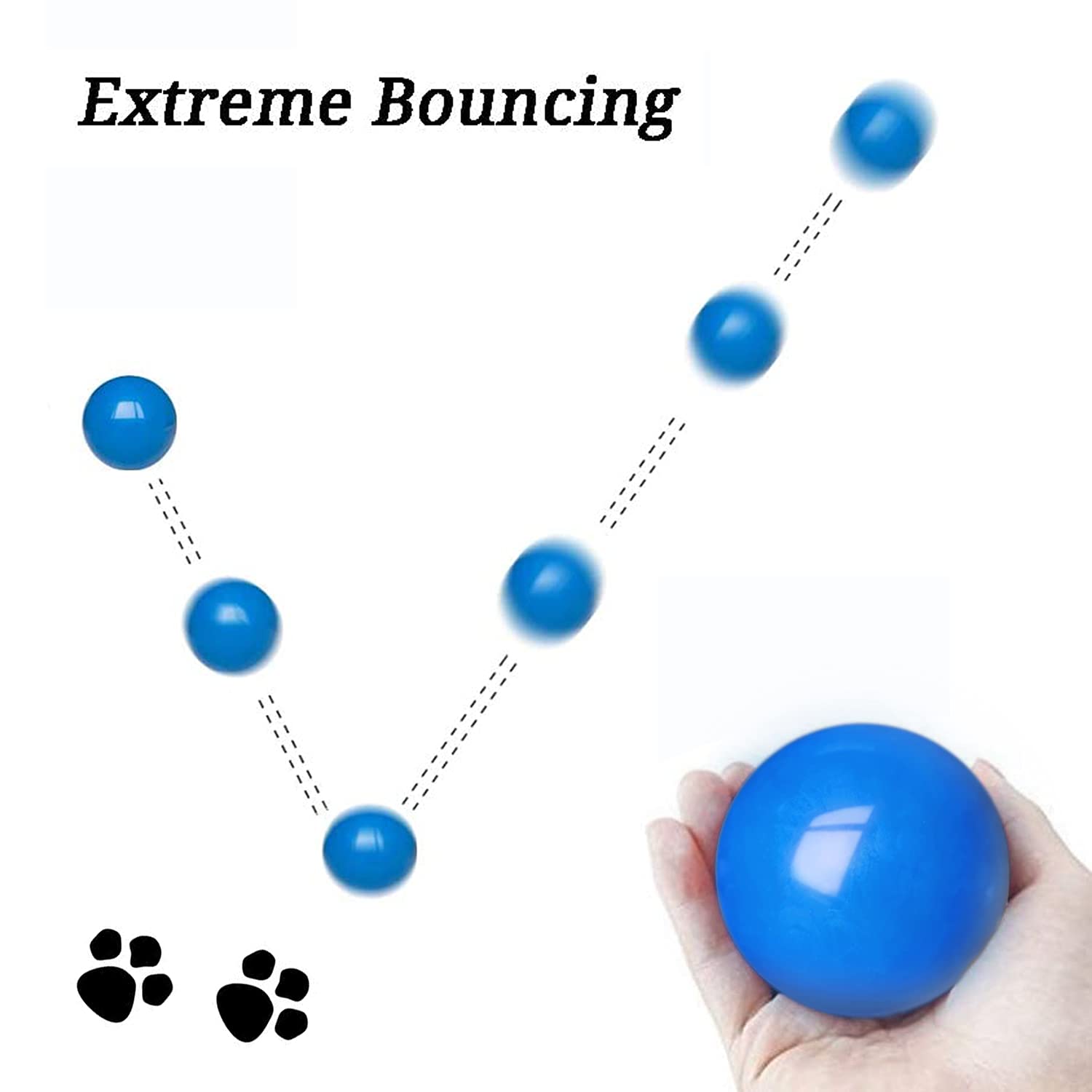 Dlder Indestructible Dog Balls, Solid Rubber Bouncy Balls For Dogs Aggressive Chewers,100% Safe & Non-Toxic, Floating Durable Dog Chew Ball For Medium&Large Dogs To Training, Play, Exercise And Fetch.