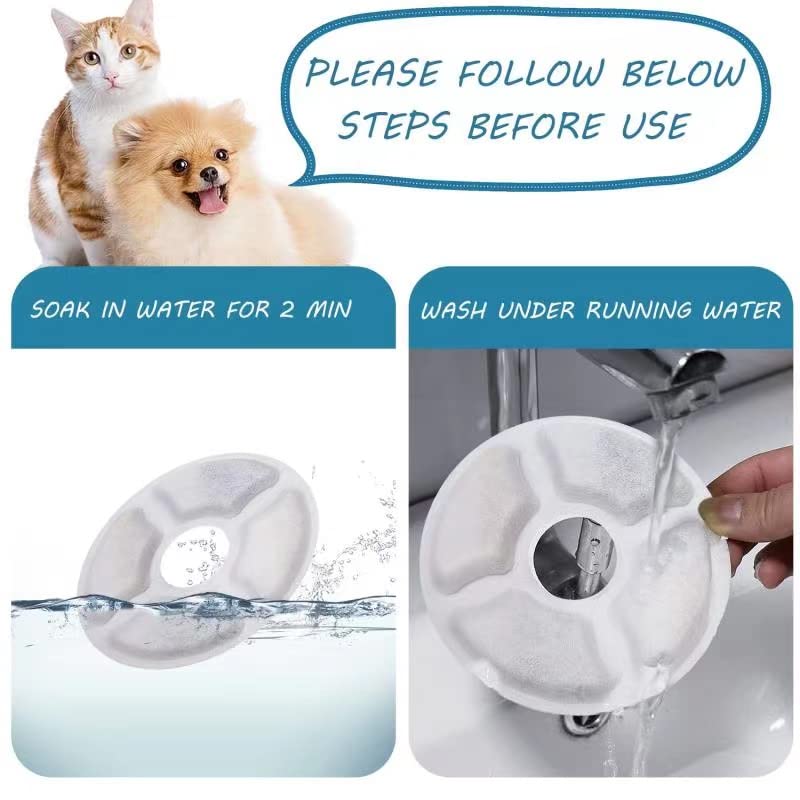 Cat Water Fountain Replacement Filter 4/9/16 Pack, Byewire Pet Water Fountain Filter Replacement For Most Dog Cat Water Dispensers,Ion Exchange Resin And Activated Carbon Filters