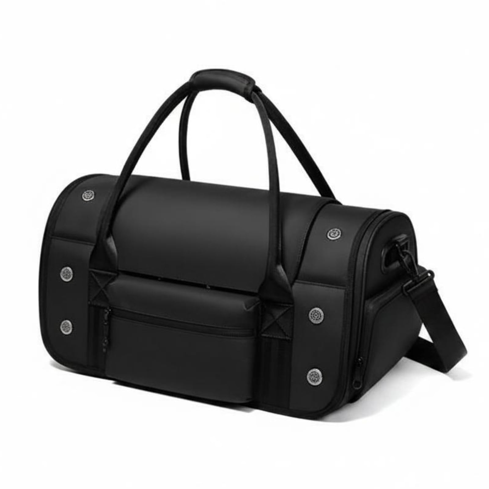 HEAVENGLOW Foldable Pet Carrier Bag Large Capacity Soft Sided Pet Carrier Breathable for Dog Owners, Travel, Outdoor, Black