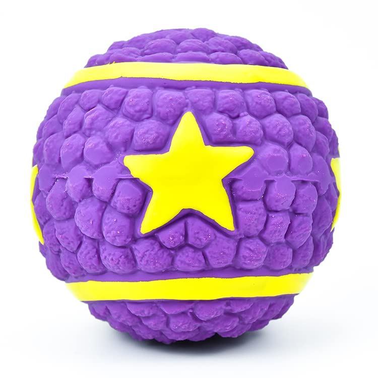 THE DDS STORE Dog Toys, Squeaky Dog Rugby Toy, Bounce and Fetch Dog Balls for Medium and Large Dogs1 Piece (Star Ball, Large)