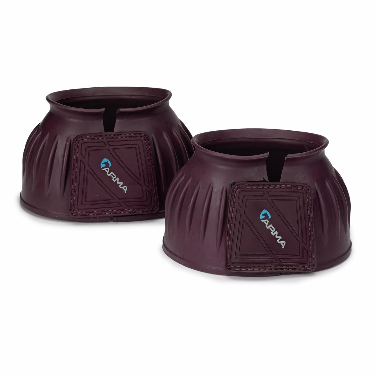 Arma Over Reach Horse Bell Boots (Black Cherry, Cob)