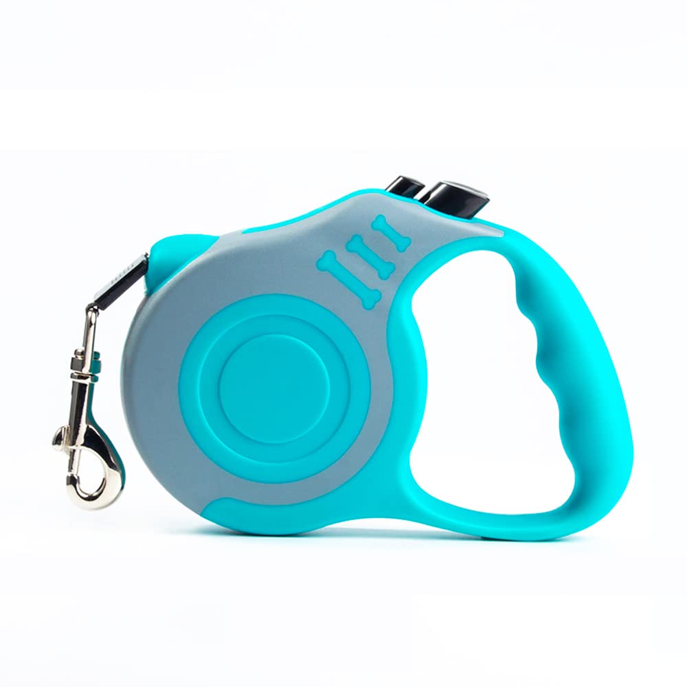 Retractable Dog Leash Lightweight 10/16FT Leash with Non-Slip Handle, for Small Dogs Puppy (Gray Blue, 10 FT)