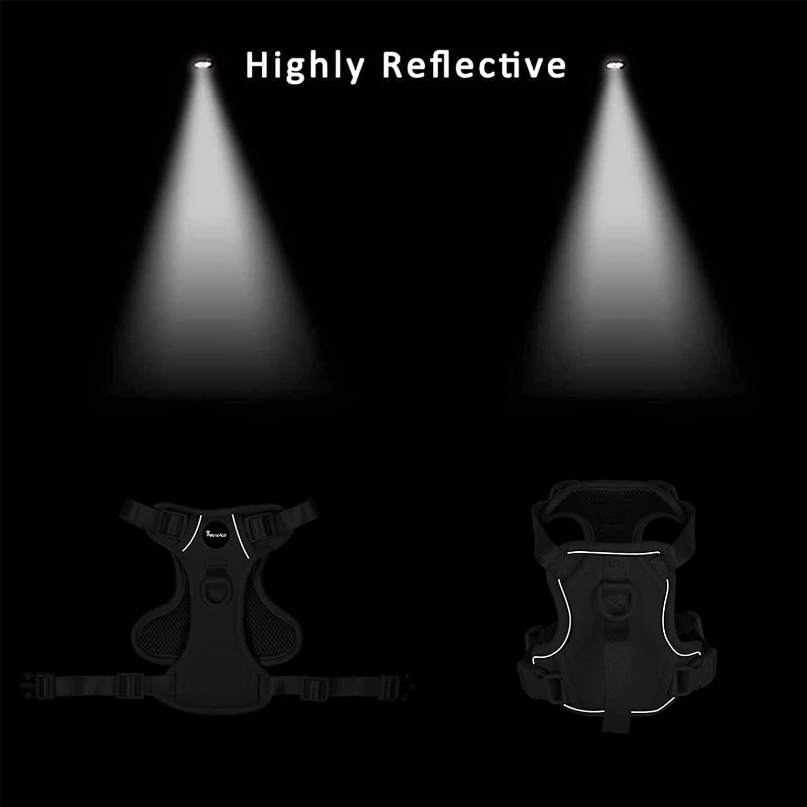 Petmolico Dog Harness For Small Dogs No Pull, Cute Dog Harness With Two Leash Clips And Soft Handle, Reflective Easy Walk Dog Harness With Leash, Pink Leopard Small