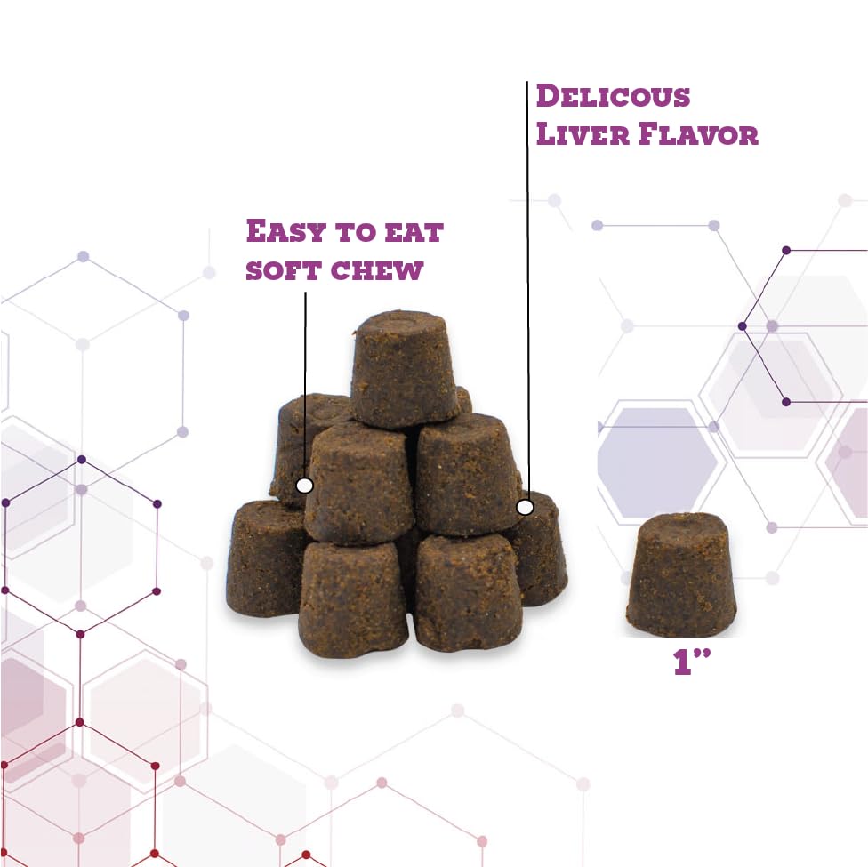 Pet Health Solutions Tranquil-Chews Calming Formula for Dogs - Anxiety, Stress, Travel, Fireworks Relief for Dogs - Chamomile -