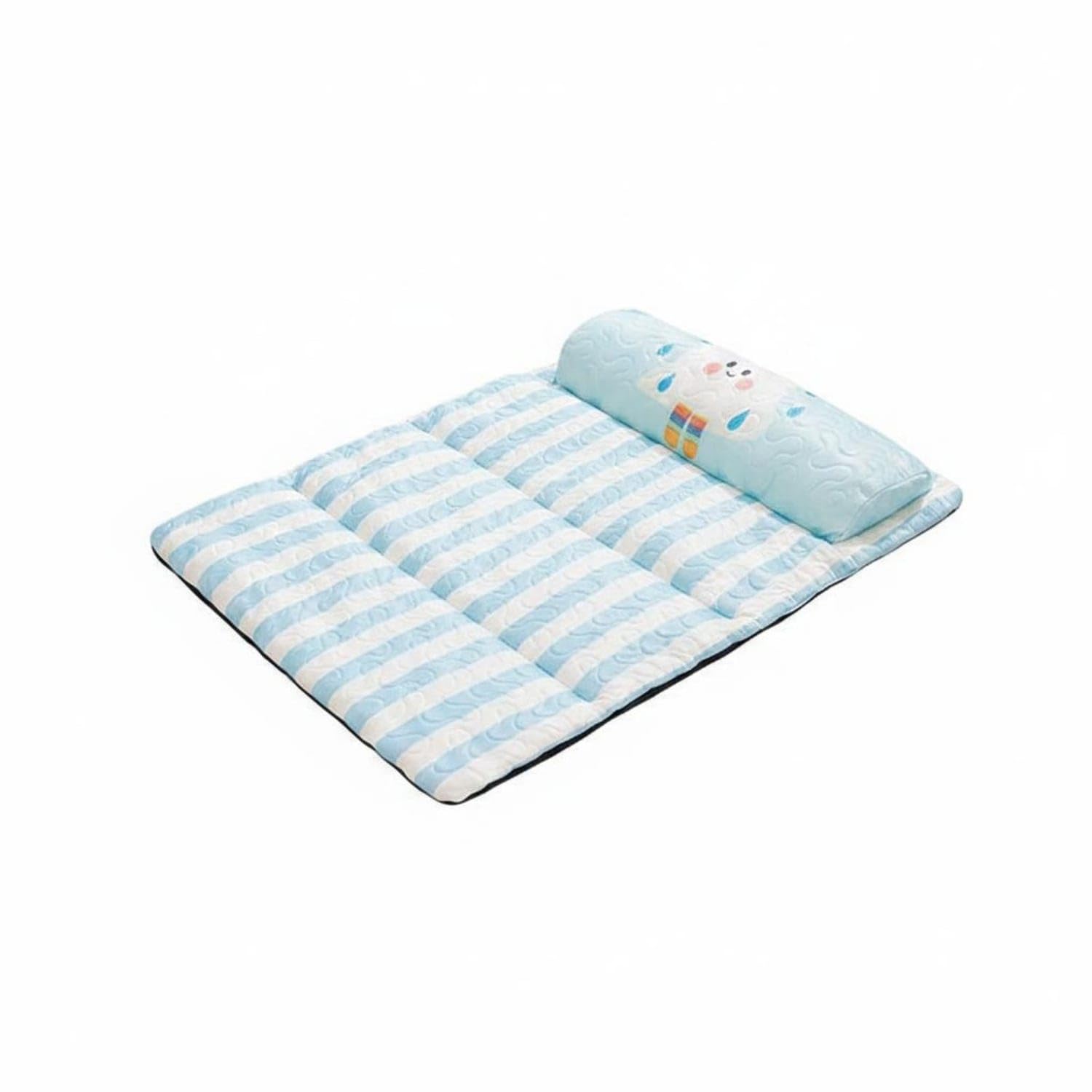 Merishopp Soft Ice Silk Cooling Pad Breathable Cooling Feline Mat Easy to Clean Summer Feline Bed for Hot Weather, Blue, 2XL | P