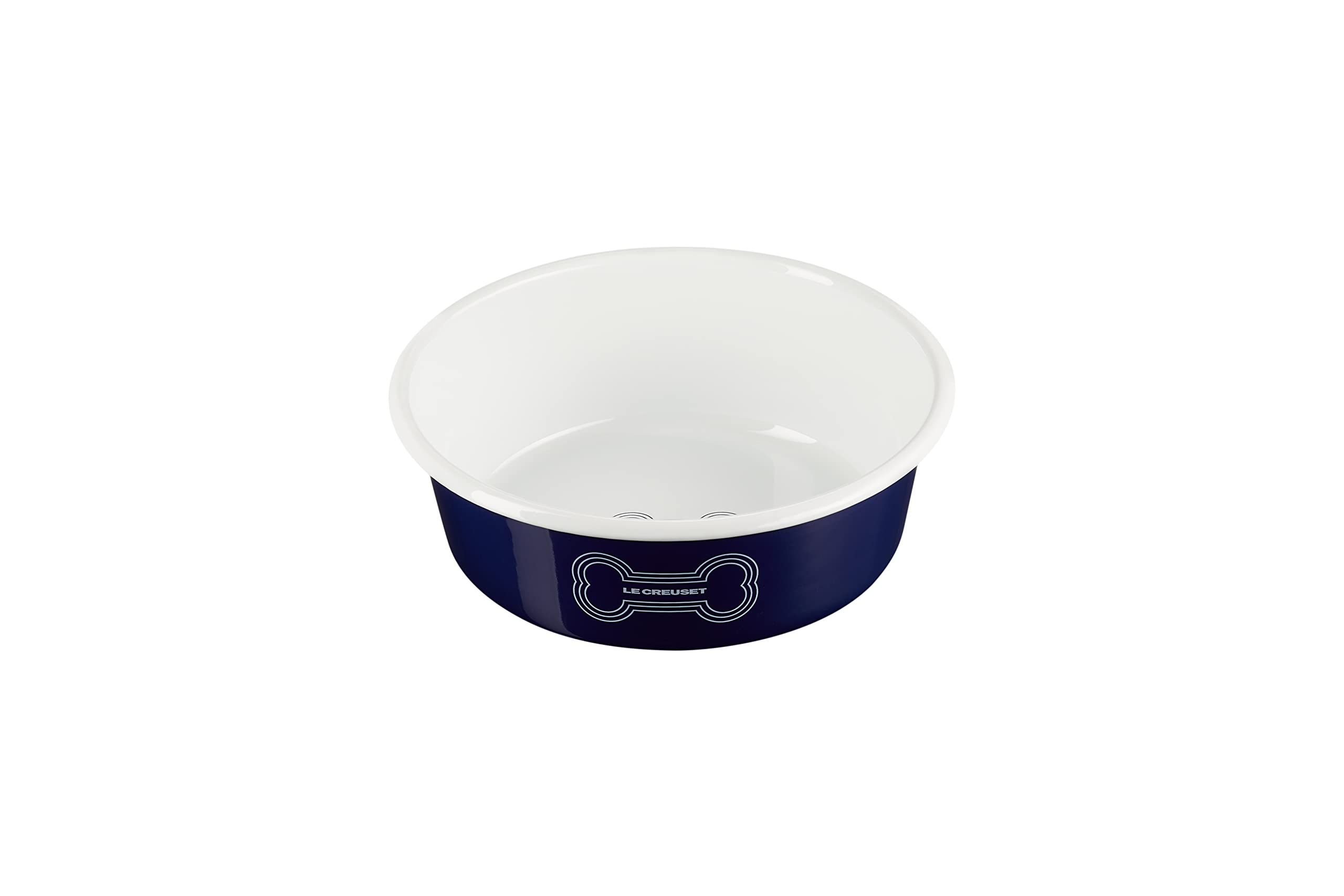 Le Creuset Enamel on Steel Large Dog Bowl, 6 Cups, Dark Blue