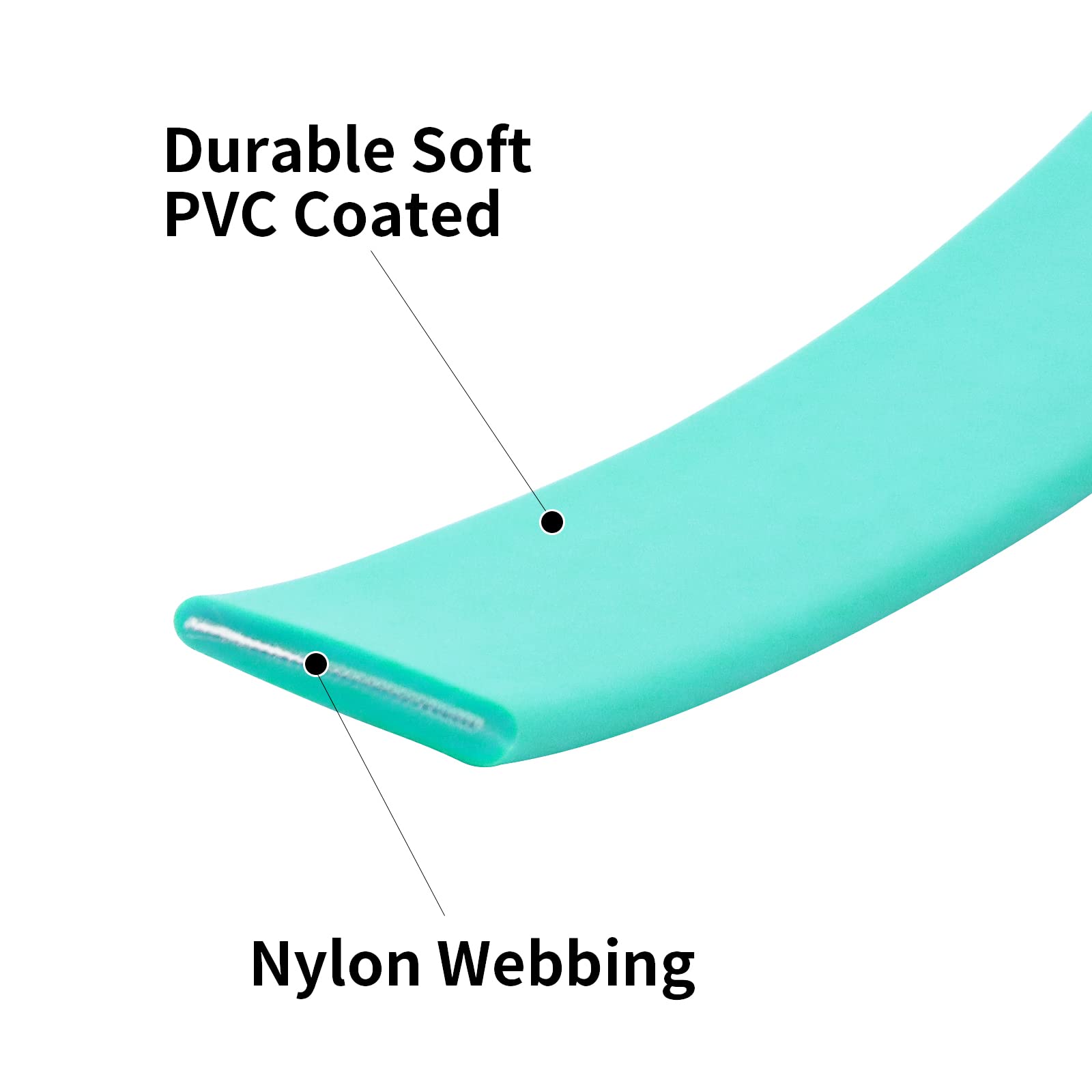 Waterproof Dog Training Leash 50Ft 30Ft 15Ft 10Ft 5Ft Heavy Duty Recall Long Lead For Large Medium Small Dogs (10Ft, Mint Green)